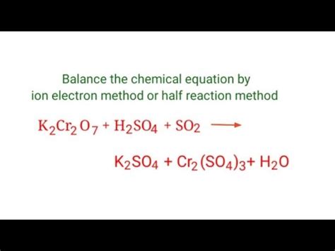 K2Cr2O7+H2SO4+SO2=K2SO4+Cr2(SO4)3+H2O balance the redox reaction ...