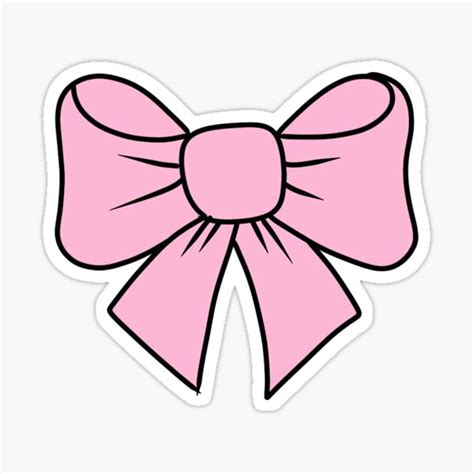 "Pink bow" Sticker for Sale by abbyzart | Redbubble