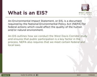 West Davis Corridor Draft Environmental Impact Statement | PPT