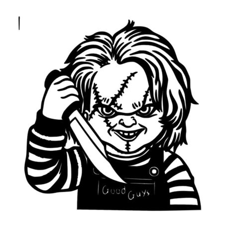 Chucky Vinyl Car Decal - Etsy | Chucky drawing, Chucky, Chucky halloween