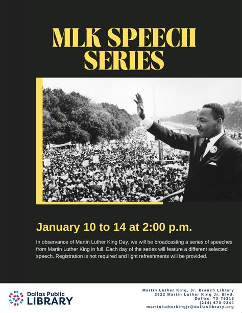 MLK Speech Series | Dallas Public Library