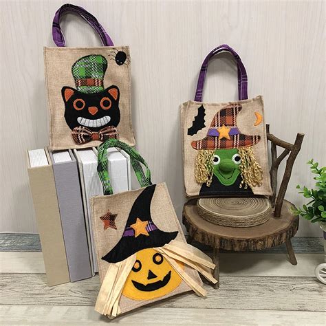 2018 New Halloween Candy Bag Gift Bags Pumpkin Trick or Treat Bags ...