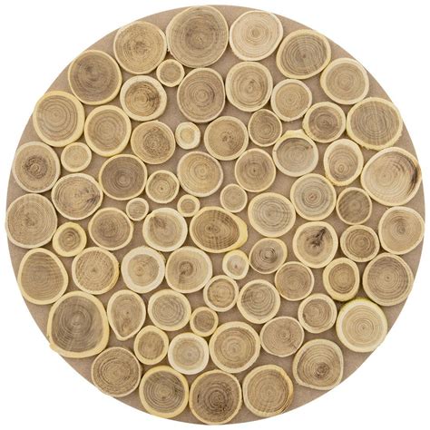 Koyal Wholesale 13" Round Natural Sliced Wood Charger Plates, Bulk Set ...