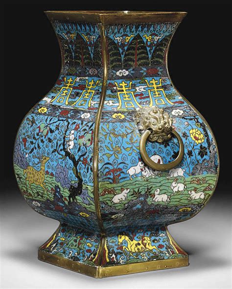 A CLOISONNÉ ENAMEL VASE, HU , MING DYNASTY, 16TH/17TH CENTURY | Christie's