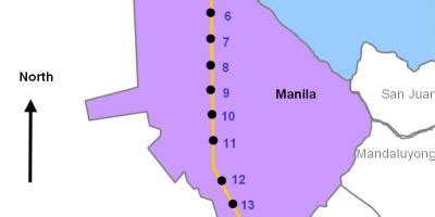 Lrt 1 stations map - Lrt line 1 stations map (Philippines)