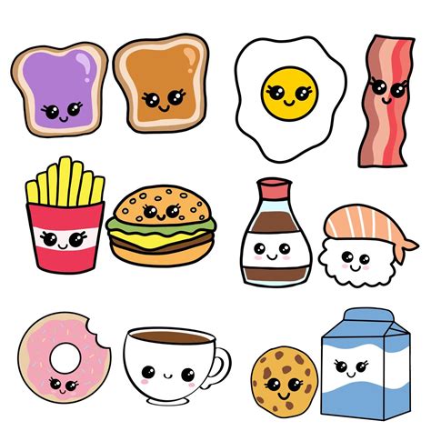 Perfect Match Kawaii Clipart Set PNG Cute Food Clip Art - Etsy | Kawaii ...