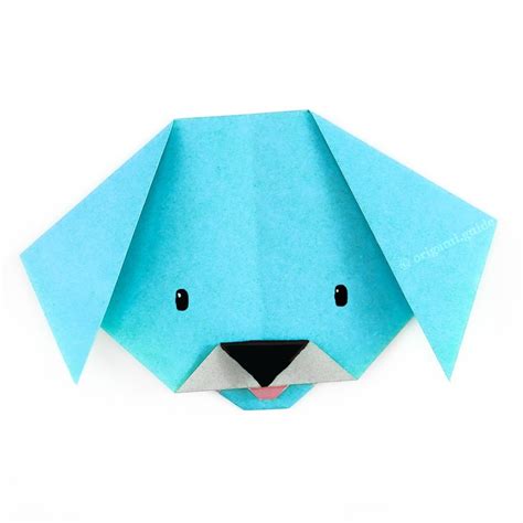 How To Fold An Easy Origami Dog Face - Folding Instructions - Origami Guide