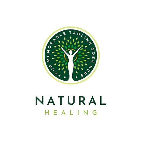 Premium Vector | Natural healing logo