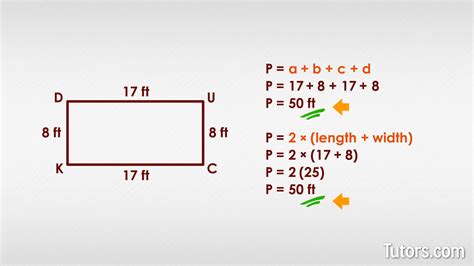 How To Find the Perimeter of a Rectangle (Formula & Video)