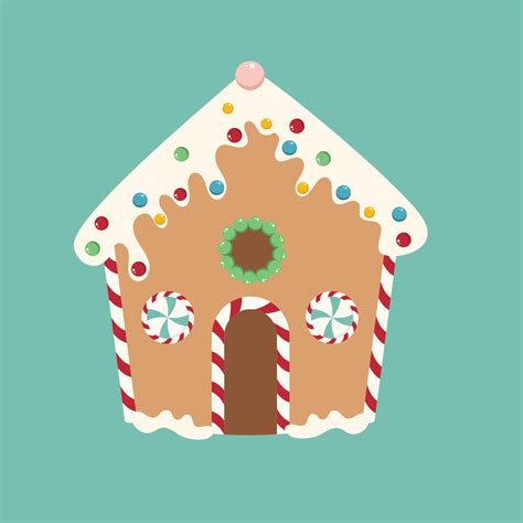 Gingerbread House Christmas Holiday vector illustration graphic ...