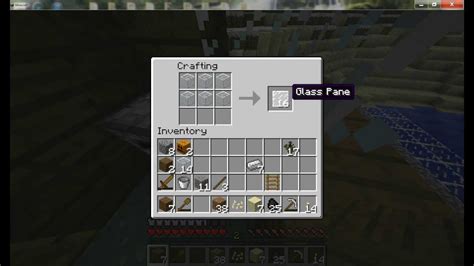 MINECRAFT - HOW TO MAKE GLASS BLOCK AND GLASS PANE IN MINECRAFT - YouTube