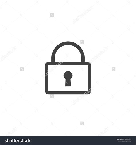 Padlock Icon Symbol Vector Style Outline Stock Vector (Royalty Free ...