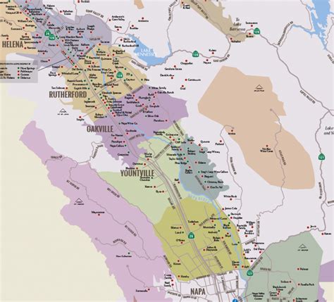 Napa Valley Winery Map | Plan Your Visit To Our Wineries - California ...