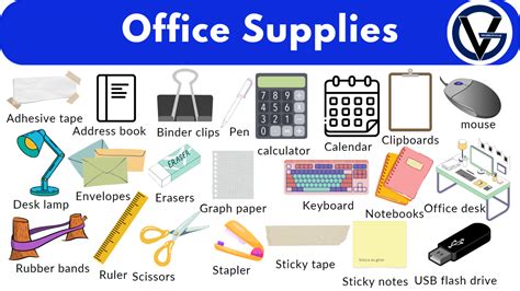 Office Supplies List - GrammarVocab