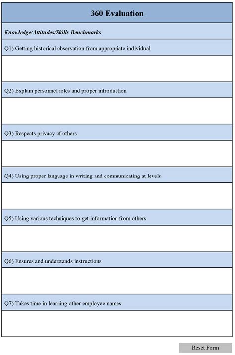 Free 360 Degree Feedback Template Word