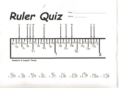 Tape Measure Training Worksheet