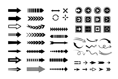 vector black arrow set, design elements 3520622 Vector Art at Vecteezy