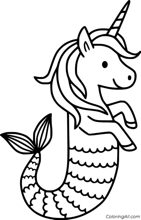 Unicorn Mermaid Coloring Pages (20 Free Printables) - ColoringAll