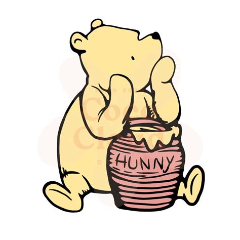 Classic Winnie Pooh Honey Pot PNG Cutout Art Clipart - Etsy