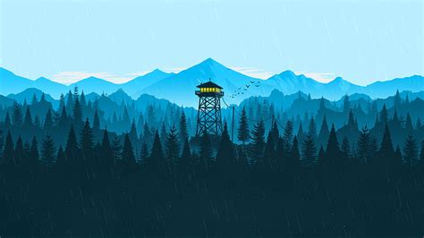 HD wallpaper: Firewatch, video game art, minimalism, simple | Wallpaper ...