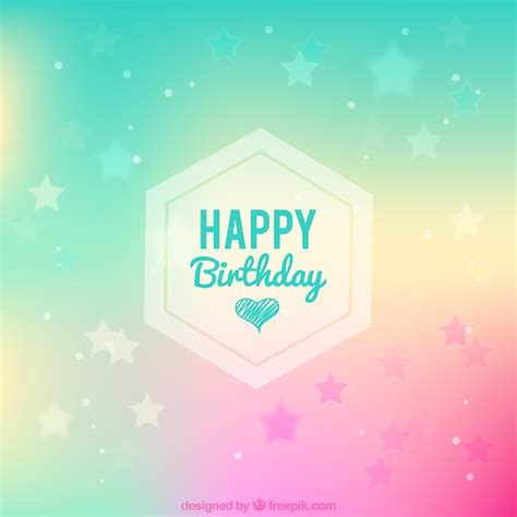 Colorful background with happy birthday stars Vector | Free Download