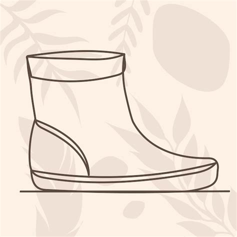 Premium Vector | Boot drawing by one continuous line on abstract vector ...