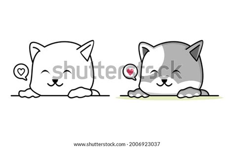 Cat Sleeping Coloring Page Kids Stock Vector (Royalty Free) 2006923037 ...