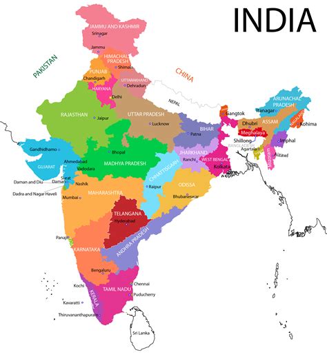 India Map Political, Map Of India, Political Map of India with Cities ...