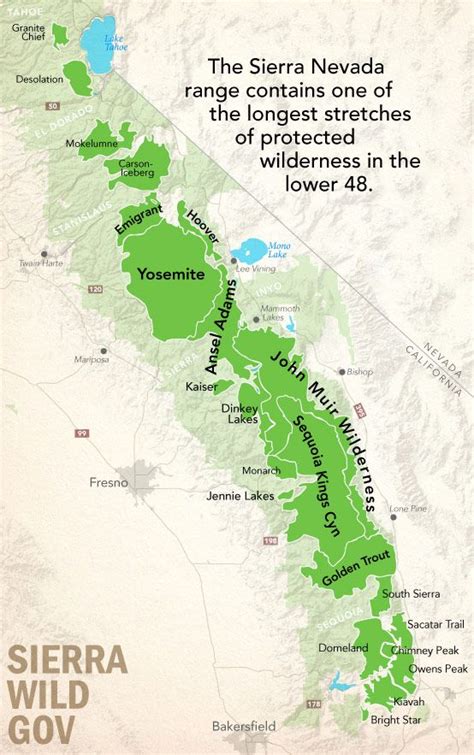 Wilderness Areas of the Sierra Nevada | Nevada, Sierra nevada ...