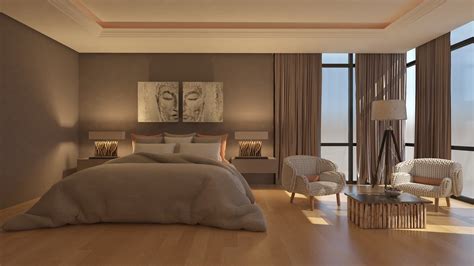 Modern bedroom design 3D model - TurboSquid 1422532