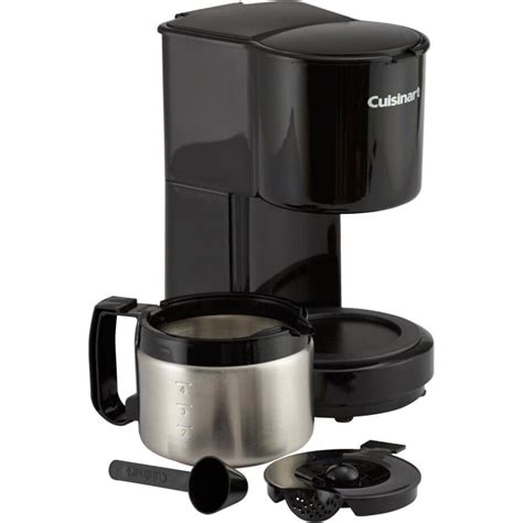 Cuisinart 4 Cup Black/Stainless Steel Coffee Maker, with Thermal Carafe ...