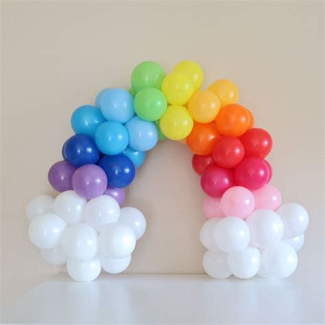 Mini Rainbow Balloon Arch | Rainbow balloon arch, Rainbow balloons ...