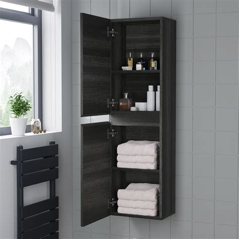 1200mm Tall Bathroom Wall Hung Storage Cabinet Cupboard Soft Close ...