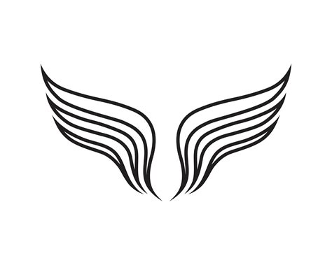 Wing black Logo Template vector illustration design vector 596351 ...