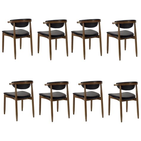 Mid-Century Modern Dining Chairs Set of 8 For Sale at 1stDibs