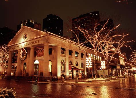 Quincy Market at Christmas Photograph by Michael McCormack