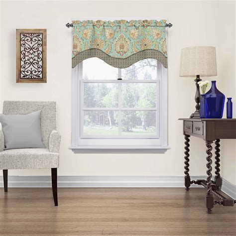 WAVERLY Valances for Windows - Clifton Hall 52" x 18" Short Curtain ...