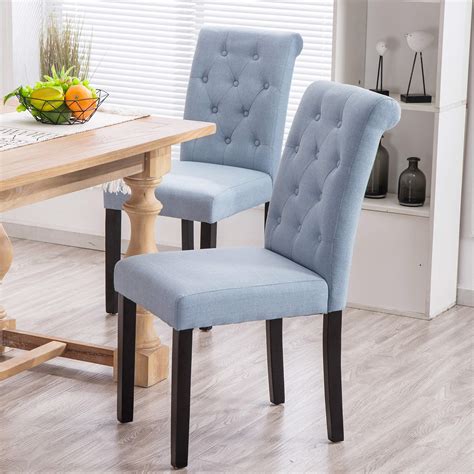 Upholstered Dining Chairs Parson Light Wood - Chair Pads & Cushions