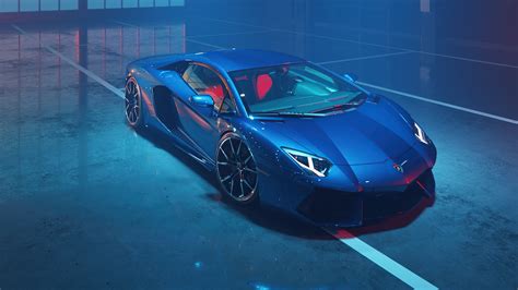 1920x1080 Blue Lamborghini Aventador Dione Forged Cgi 4k Laptop Full HD ...