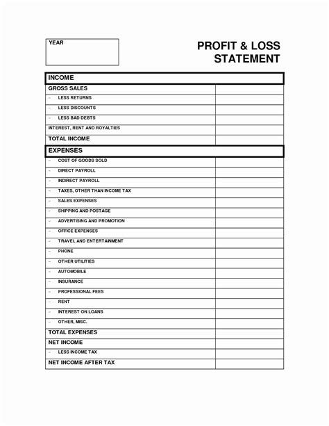 40 Profit Loss Statement Example | Desalas Template