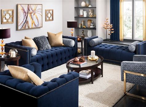 Navy Blue Living Room Furniture Ideas