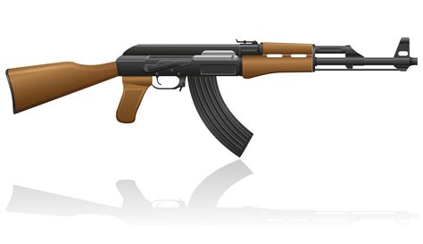 automatic machine AK-47 Kalashnikov vector illustration 510342 Vector ...