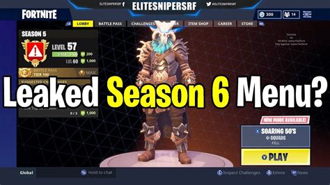 top-games-4u2: NEW LEAKED SEASON 6 LOBBY MENU? FORTNITE BATTLE ROYALE ...