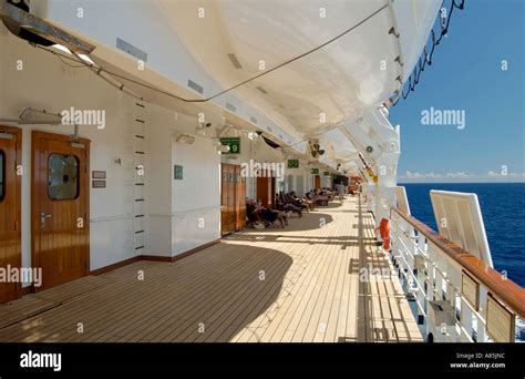 Deck View on Cruise Ship at Sea Stock Photo - Alamy