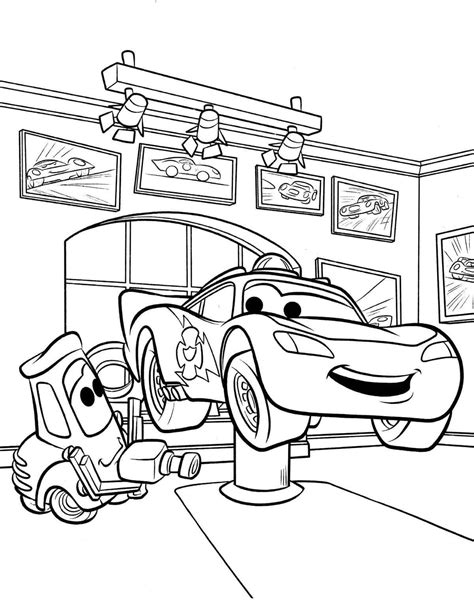 Lightning Mcqueen Repair coloring page - Download, Print or Color ...