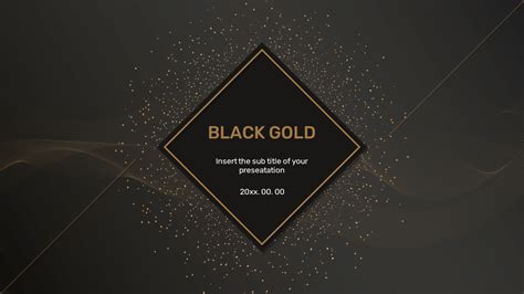 Black Gold Free Google Slides Theme and PowerPoint Template