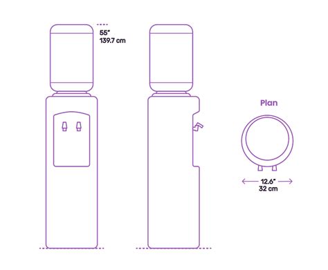 Brio Essential Series Top-Load Water Cooler Dimensions & Drawings ...