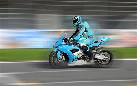 Motorcycle Rider Racing on Race Track Stock Image - Image of motorbike ...