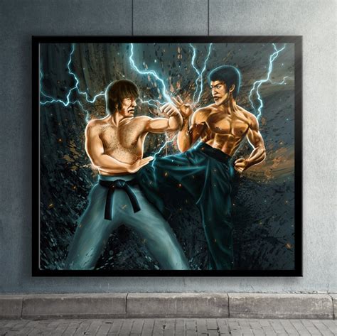 Bruce Lee Vs Chuck Norris Poster - Etsy