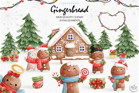 Christmas gingerbread man clipart (2141712)